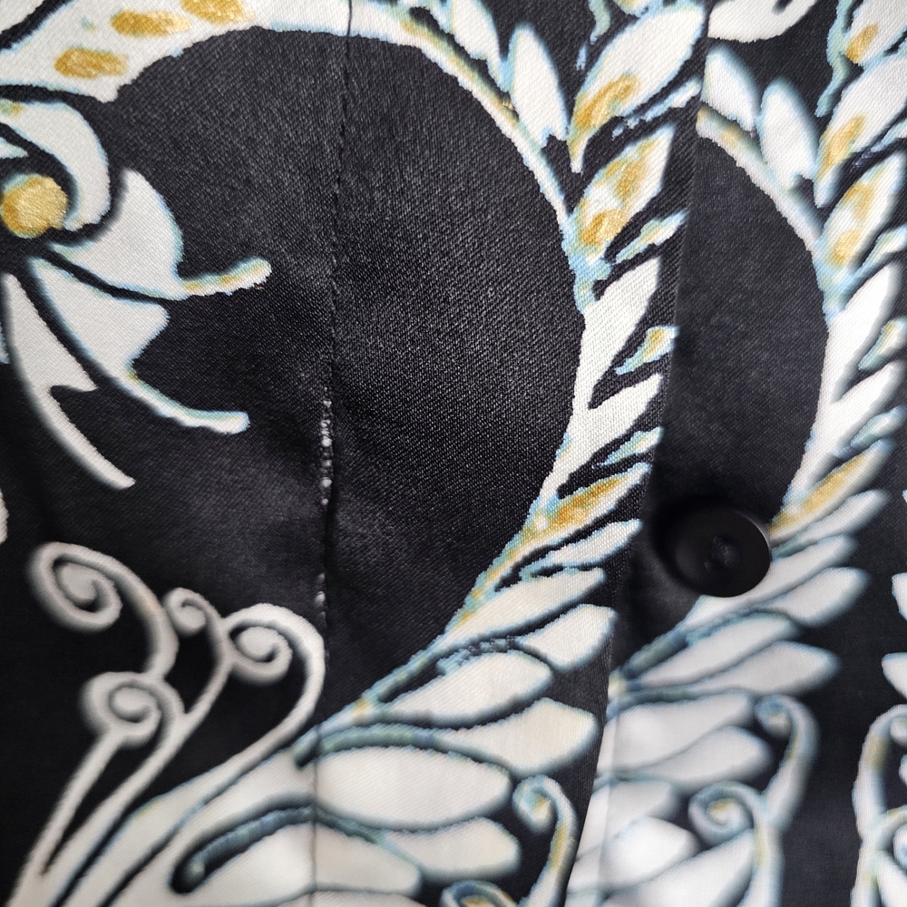 Just Cavalli Black and Gold Baroque Button Down Shirt - Picture 10 of 11